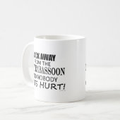 コントラバ遠くにスーンから戻る コーヒーマグカップ (正面左)