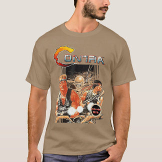 コントラ ボーアート レトロ アーケード ゲーマー クラシック 80年代 バトル Tシャツ