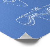 コントローラゲーム1996特許技術青写真 ポスター (角)