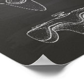 コントローラゲーム1996特許技術Chalkboard ポスター (角)