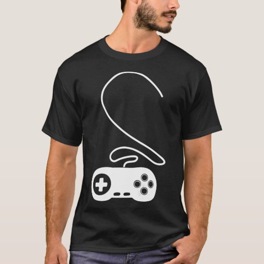 コントローラハートビデオゲームの恋人カップルのマッチング Tシャツ (正面)