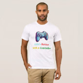 コントローラーがあると人生はもっと楽しい Tシャツ (正面フル)