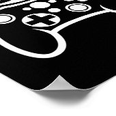 コントローラーで鍛えたゲームボディ ユーモア ゲーマー ポスター (角)