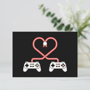 コントローラーとハートでバレンタインデーを祝おう ゲーマーへのプレゼントに サンキューカード