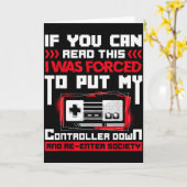 コントローラーを片付けさせられた ゲーミング＆ゲーム カード (黄色い花)