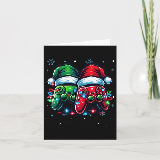 コントローラーSanta Hat Christmas Gaming X-mas Gamer カード (正面)