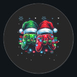 コントローラーSanta Hat Christmas Gaming X-mas Gamer ラウンドシール<br><div class="desc">コントローラSanta Hat Christmas Gaming X-mas Gamer 2</div>