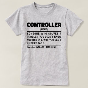 コントローラ名詞会計ワーカおもしろいパパことわざ Tシャツ