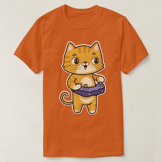 コントローラ遊ーでCAT接続 Tシャツ (デザイン正面)