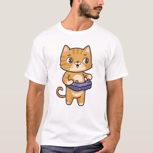 コントローラ遊ーでCAT接続 Tシャツ (正面)