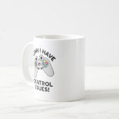 コントロールの問題があるおもしろいええビデオゲームのPun コーヒーマグカップ (正面左)