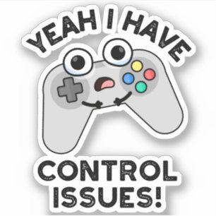 コントロールの問題があるおもしろいええビデオゲームのPun シール
