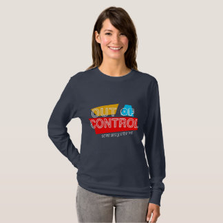 コントロールの外へ - 太字タイポグラフィステートメントデザイン Tシャツ