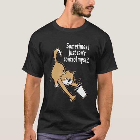 コントロール不能な無礼な猫 Tシャツ (正面)