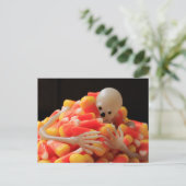 コントロール外のスケルトンのハロウィーン ポストカード (スタンド正面)