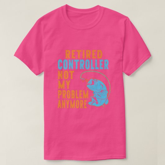 コントロー退職したラ魚釣り恋人の退職 Tシャツ (デザイン正面)