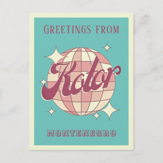 コントールモンテネグロ休暇レトロヴィンテージポストカード ポストカード (正面)