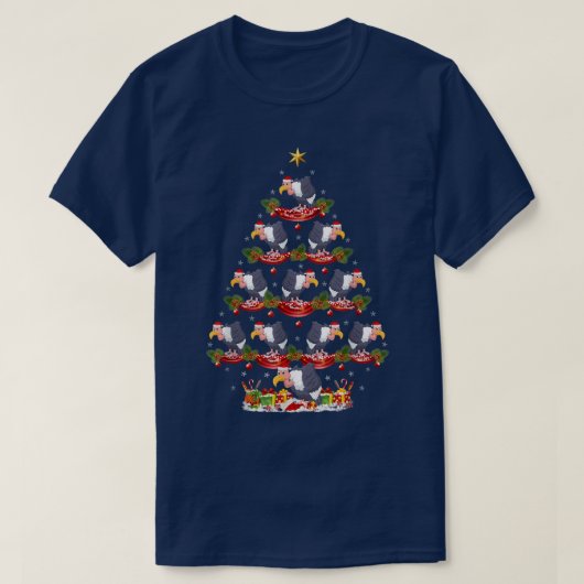 コンドルバードクリスマスツリー照明コンドルクリスマストートル Tシャツ (デザイン正面)