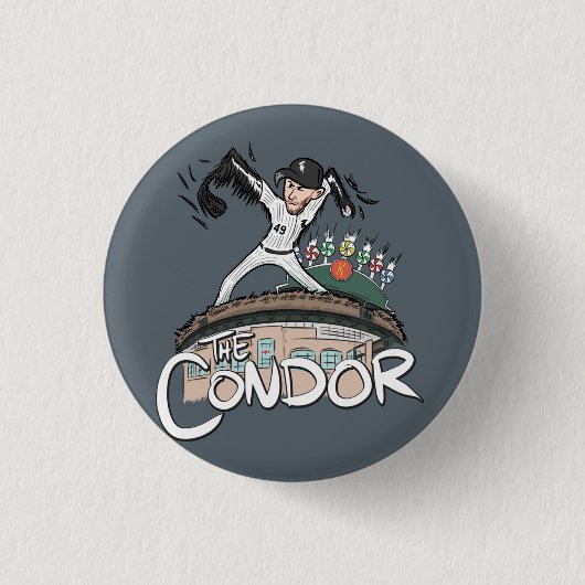 コンドルボタン 缶バッジ (正面)