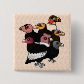 コンドル亜科 缶バッジ (正面)