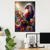 コンドル鮮やかーバードペルキトプツリーブランチ ポスター (ホームオフィス)