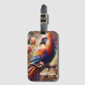 コンドル鮮やかーパーチングトップツリー誕生日招待状 ラゲッジタグ (正面縦)