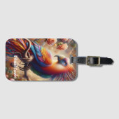 コンドル鮮やかーパーチングトップツリー誕生日招待状 ラゲッジタグ (正面横)