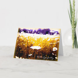 コンドレンス・ウィズ・悔やみや弔慰・ビューティフルデイジーズ・アート カード