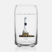 コンネアウトハーバーウェスト防波堤ライト缶ガラス ガラス缶 (正面)