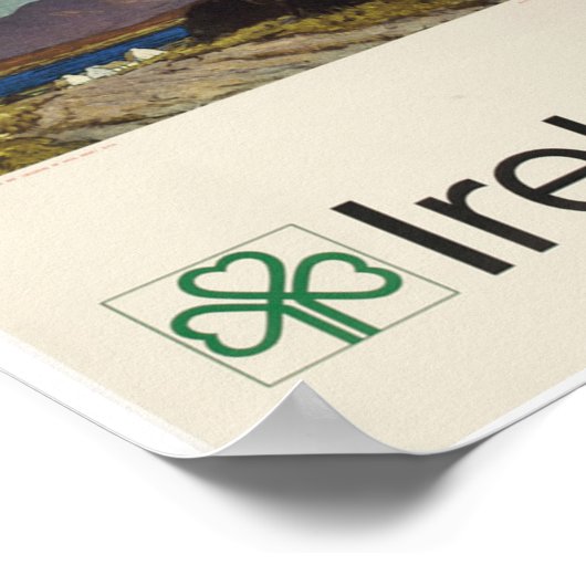 コンネマラの風景、ヴィンテージアイルランド観光客ボード ポスター (角)