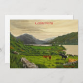 コンネマラアイルランド風光明媚な牛の農場と馬 シーズンカード (正面/裏面)