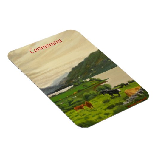 コンネマラアイルランド風光明媚な牛の農場と馬 マグネット (右側)