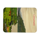 コンネマラアイルランド風光明媚な牛の農場と馬 マグネット (横)