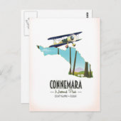 コンネマラ国立公園郡ゴールウェイアイルランドの地図 ポストカード (正面/裏面)