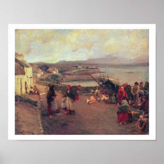 コンネマラ村 – 港への道， 1898 ポスター (正面)