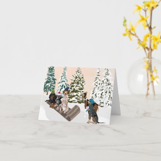 コンハウンドそり カード (黄色い花)