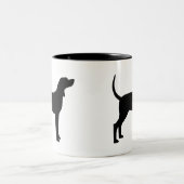 コンハウンドシルエット(黒) ツートーンマグカップ (中央)