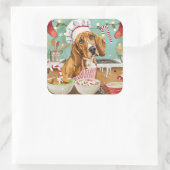 コンハウンドホリデーベーキング:フェスティバルクリスマス スクエアシール (バッグ)