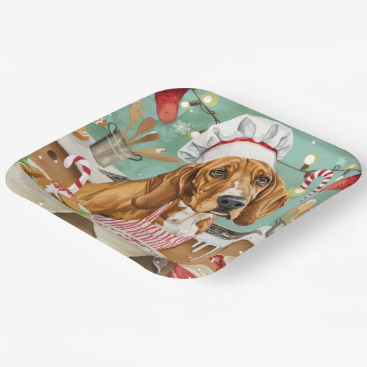 コンハウンドホリデーベーキング:フェスティバルクリスマス ペーパープレート (傾斜あり)