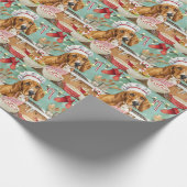 コンハウンドホリデーベーキング:フェスティバルクリスマス ラッピングペーパー (角)
