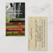 コンバインハーベスターのタクシーおよび積み込み 名刺 (正面/裏面)