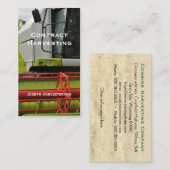 コンバインハーベスターのタクシーおよび積み込み 名刺 (正面/裏面)