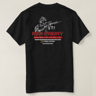 コンバットコントロール。レッドフライデー。赤を着よう Tシャツ
