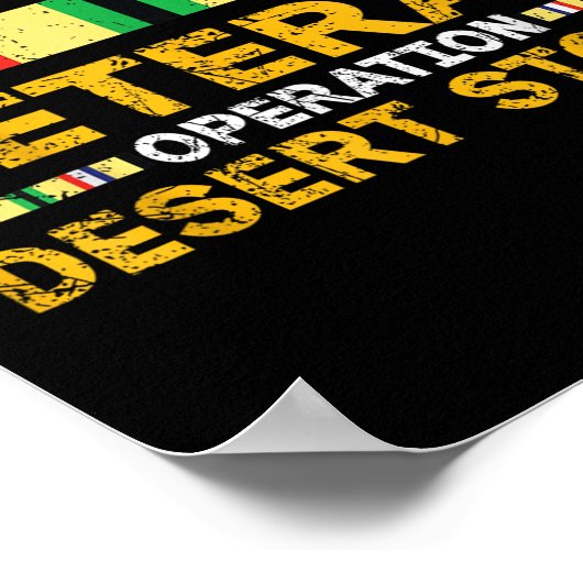 コンバットデザートストーム退役軍人ペルシャ戦争サービスリ ポスター (角)