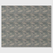 コンバットブーツACU迷彩パターン軍隊 ラッピングペーパー (フラット)