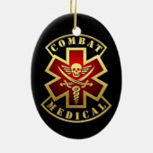 コンバットメディカルスカル&ソードクロスパッチ セラミックオーナメント (裏面)