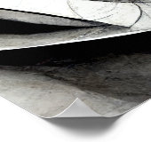 コンバージェンス – 白黒抽象芸術 ポスター (角)