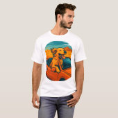 コンバーチブルに乗った犬Tシャツ Tシャツ (正面フル)