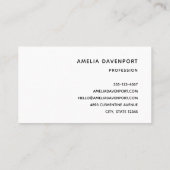 コンバーチブルを運転する笑顔のピンクのナマケモノ 名刺 (裏面)