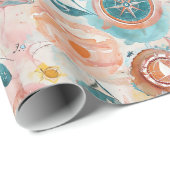 コンパインスパイアス付きトラベルラッピング紙 ラッピングペーパー (ロールコーナー)